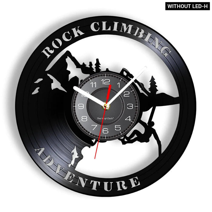 Mountain Climbing Vinyl Record Wall Clock