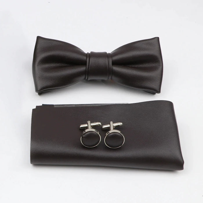 Tie Pocket Square Cufflink And Bowtie Set For Men For Business Weddings And Gifts