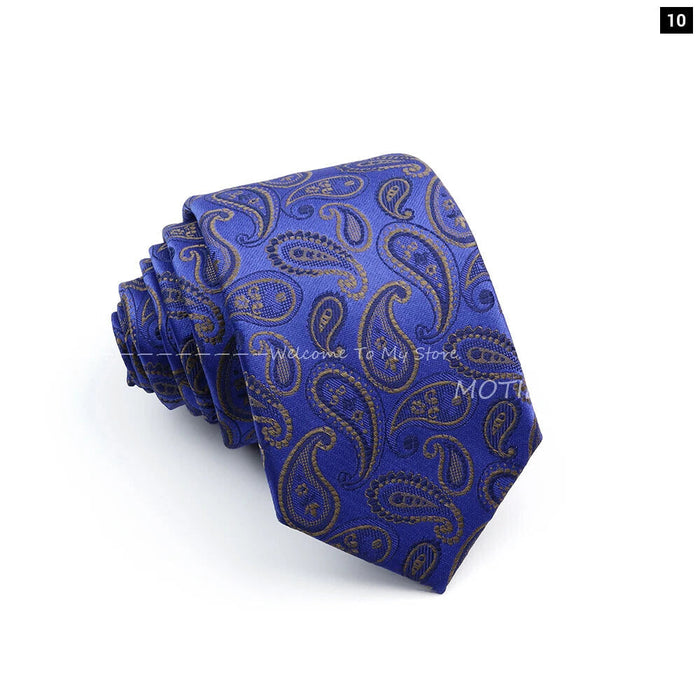 Blue Paisley Floral Tie For Business And Party Attire