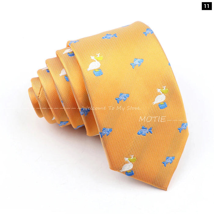 Blue Whale Pattern Tie For Weddings And Daily Wear