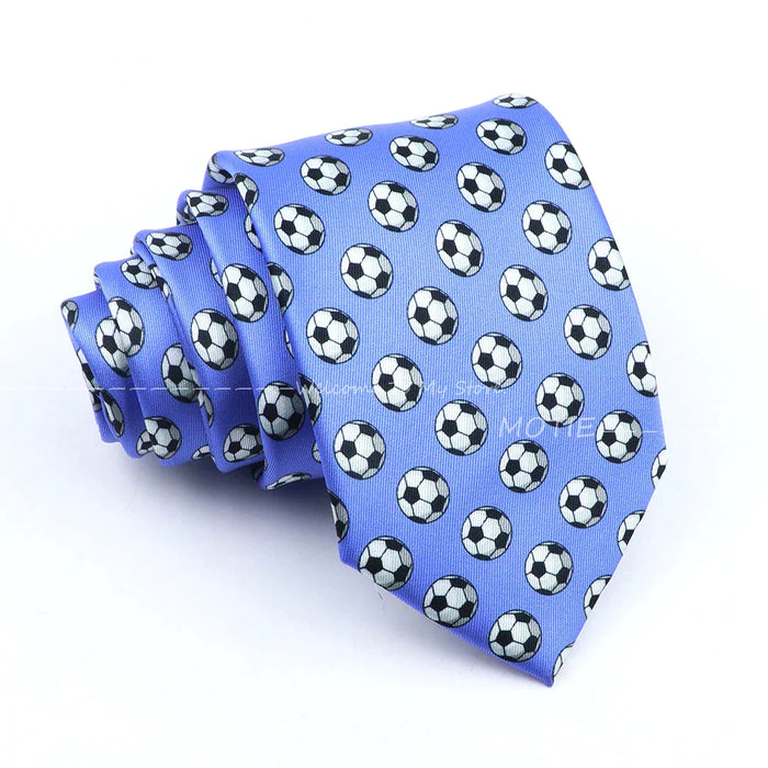 Musical Geometry Necktie Mens Blue Polyester Tie For Business And Party Wear