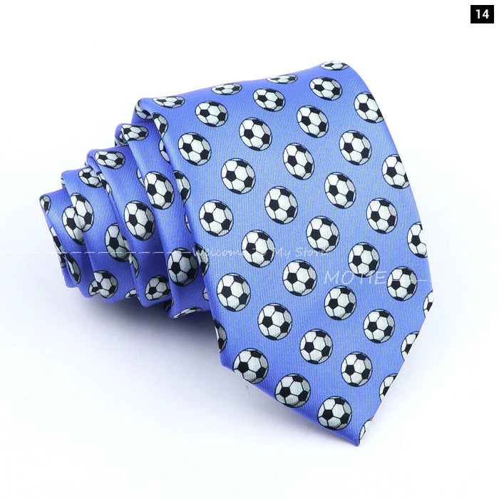 Musical Geometry Necktie Mens Blue Polyester Tie For Business And Party Wear