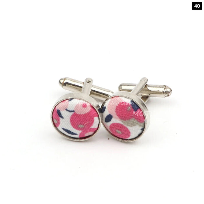 Floral Metal Cufflinks Daily Wear Accessory