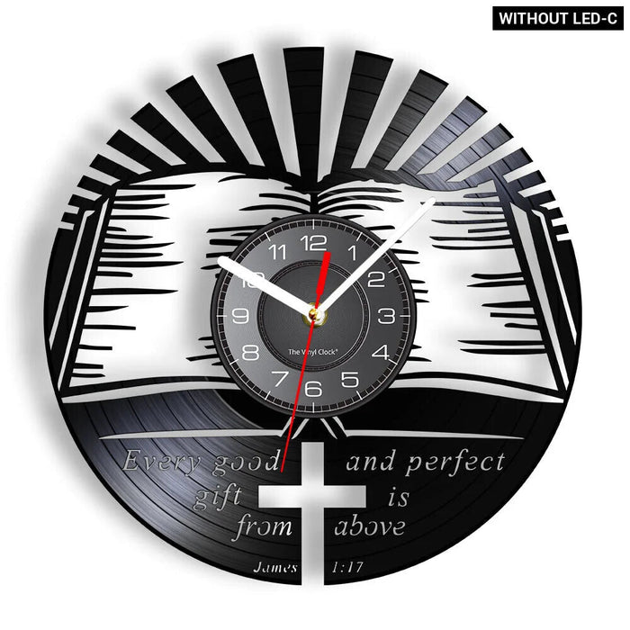 James 1 17 Scripture Wall Clock