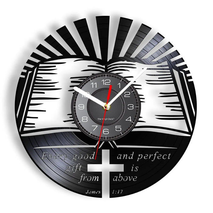 James 1 17 Scripture Wall Clock