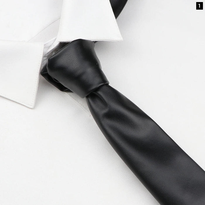 Colourful Pu Leather Ties For Men Weddings And Business