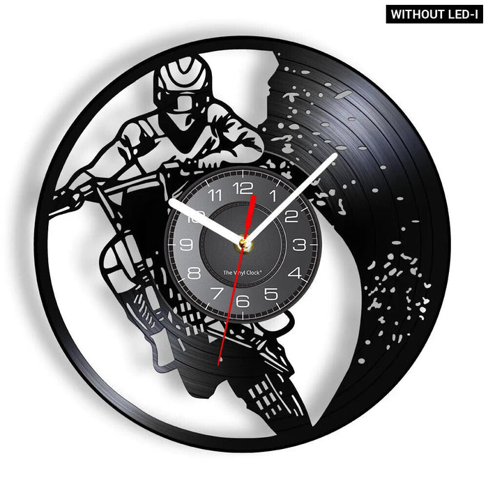 Motocross Vinyl Record Wall Clock