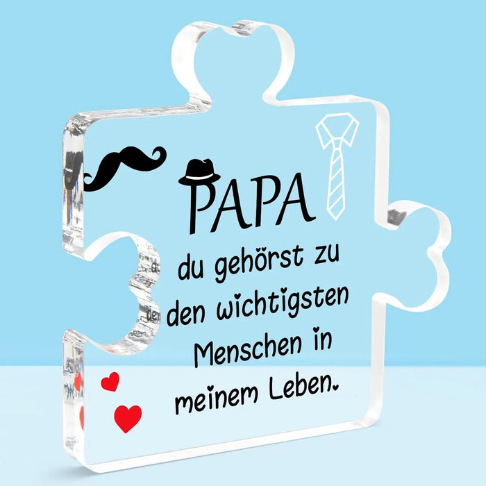 Dad's Birthday Acrylic Block Puzzle Perfect Gift For Father