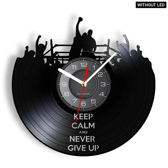 Motivational Boxing Vinyl Record Wall Clock