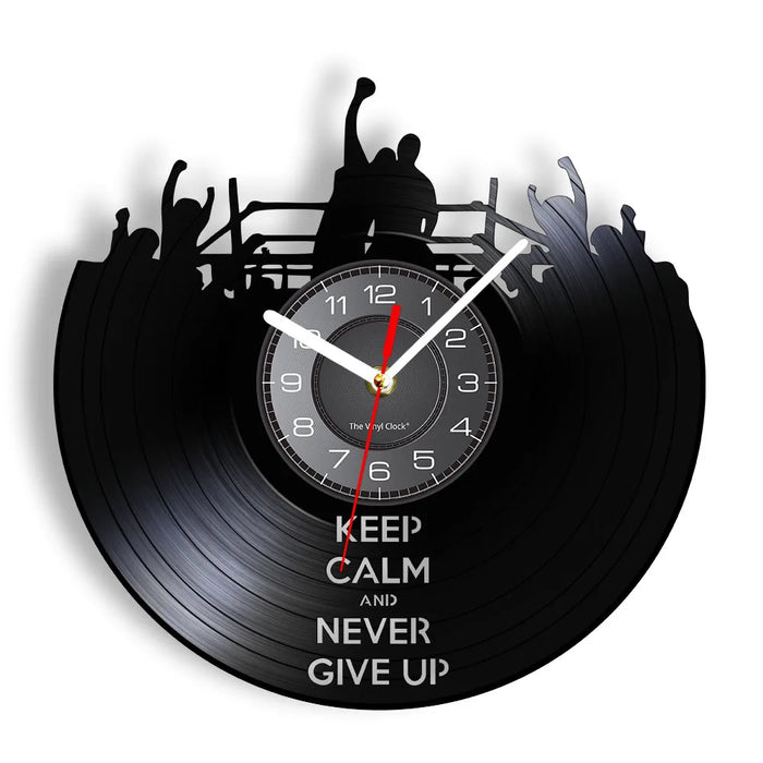 Motivational Boxing Vinyl Record Wall Clock