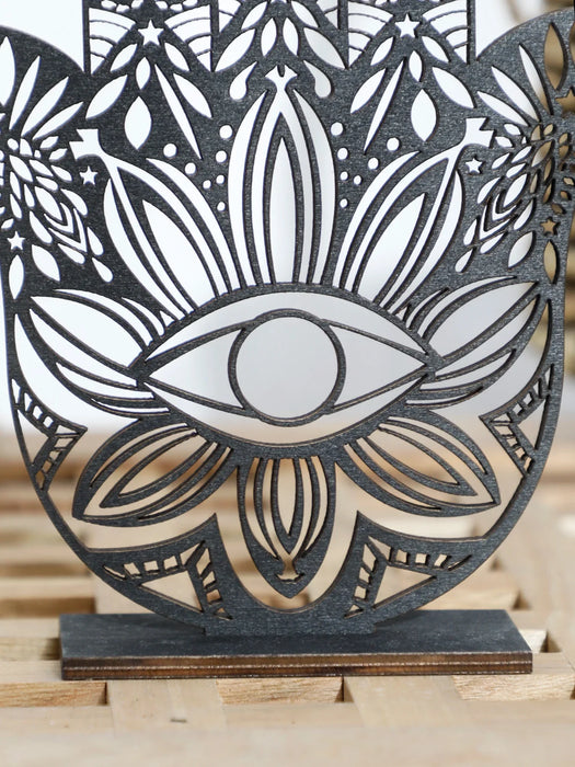 Wooden Hamsa Hand Desk Decor