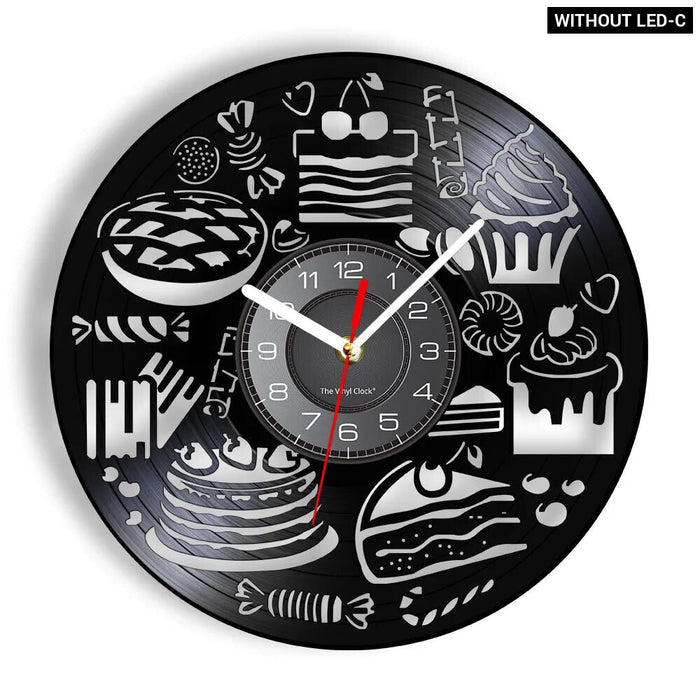 Kitchen Wall Clock Bread Wheat Bakery Sign