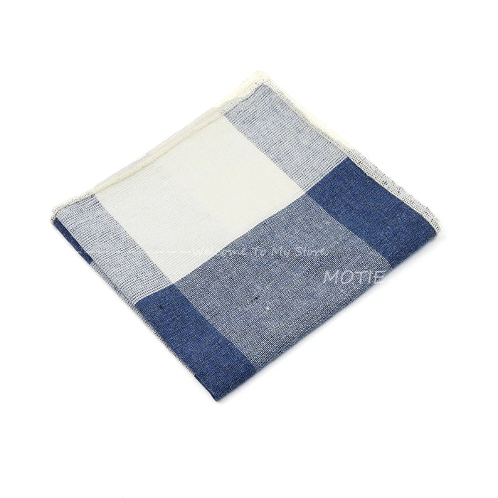 Classic Cotton Plaid Hankerchiefs For Weddings