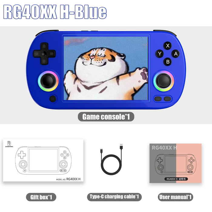 4.0 Handheld Game Console 640 x 480 Ips Screen 3200mah 64 Bit System RGB Light 5k Games