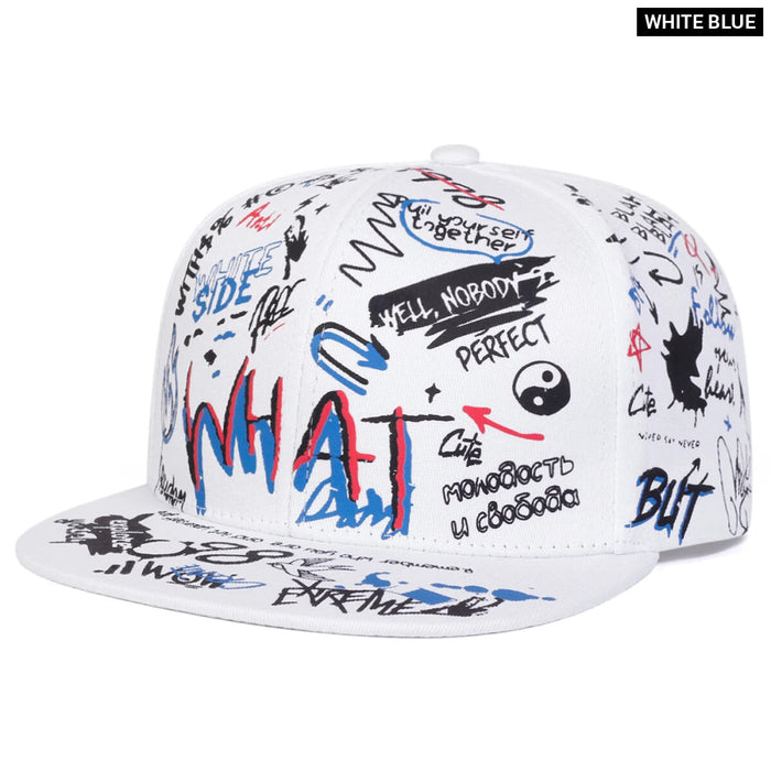 Adjustable Graffiti Print Baseball Cap / Hat