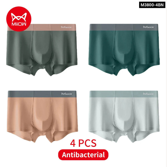 4 Piece Silky Mens Boxers