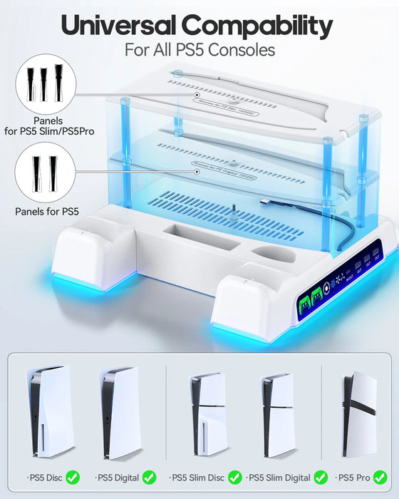 3 Level Fan Cooling Station For Ps5/Ps5 Slim Console