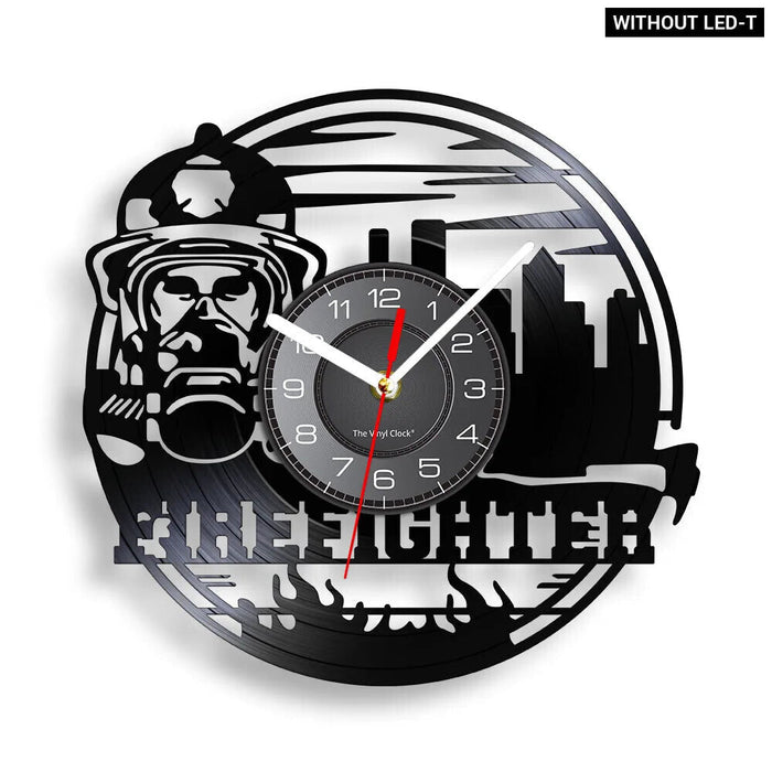 Vintage Firefighter Wall Clock