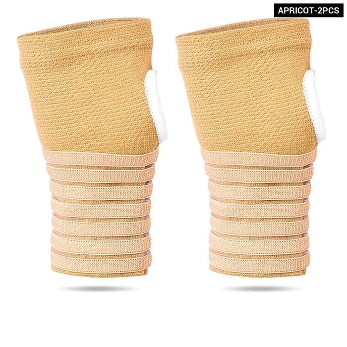 2 Pcs/pair Soft Knitted Cotton Wrist Brace With Adjustable