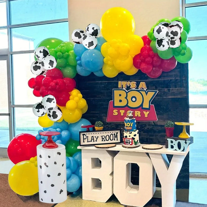 133 Pcs Rainbow Theme Balloon Set Suitable For Birthday Outdoor Park Picnic Anniversary Celebration Graduation Summer Party