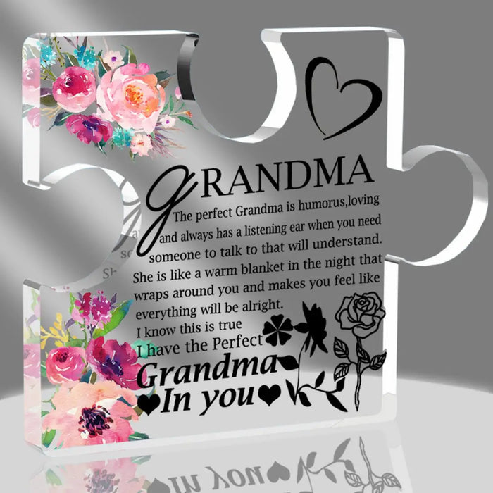 Perfect Grandma Acrylic Plaque Birthday Christmas Thanksgiving Gift