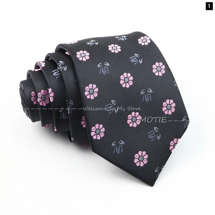 Premium Animal Neckties For Men Black Duck And Chicken Design