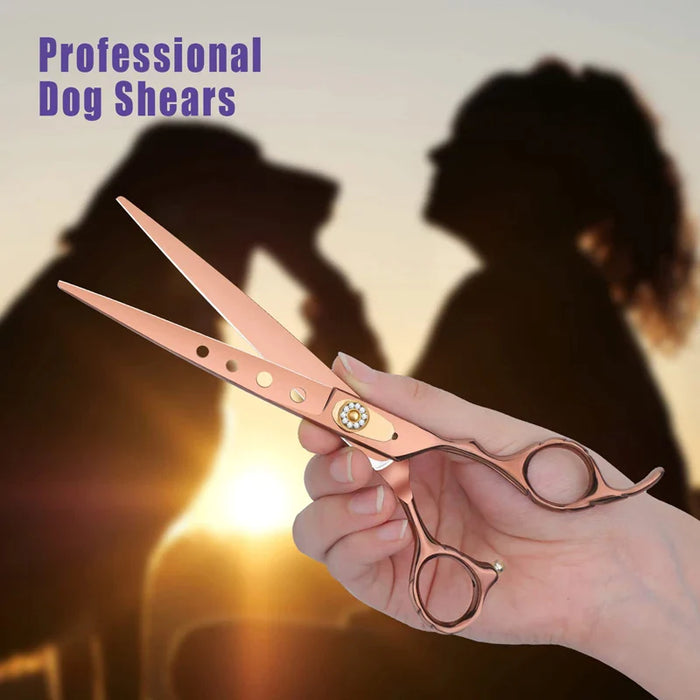 Stainless Steel Dog Grooming Scissors Professional Pet Cutting Shears