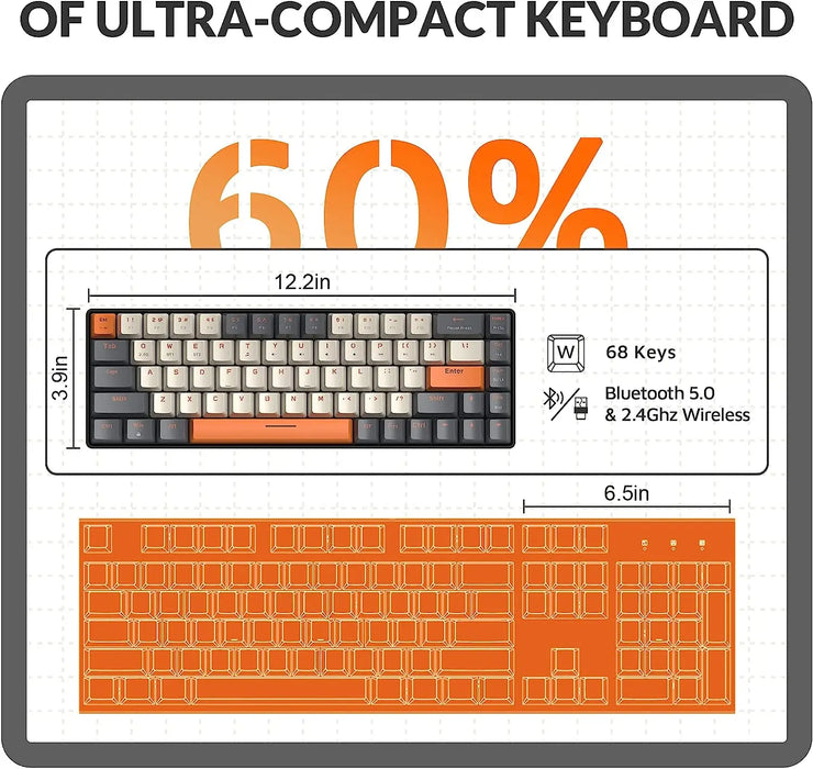 68 Key Wireless Mechanical Keyboard