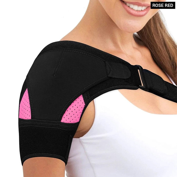 Adjustable Compression Shoulder Brace Sleeve Wrap For Pain Relief Dislocated Ac Joint