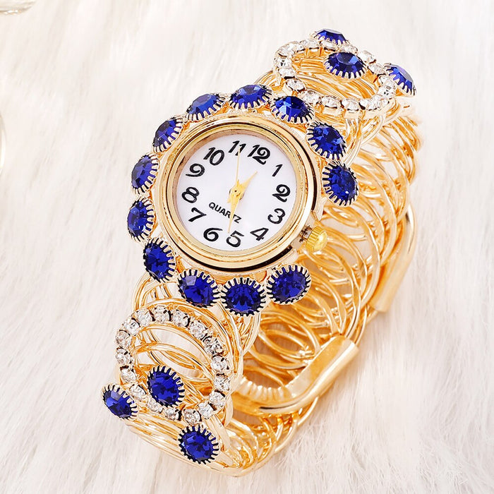 6Pcs Set Luxury Womens Bracelet Quartz Watches For Women Magnetic Watch Ladies Sports Dress Blue Wrist Watch Clock