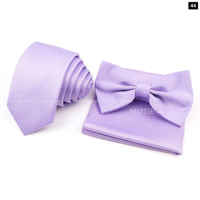 Colourful Bowtie Set Polyester For Mens Business And Wedding