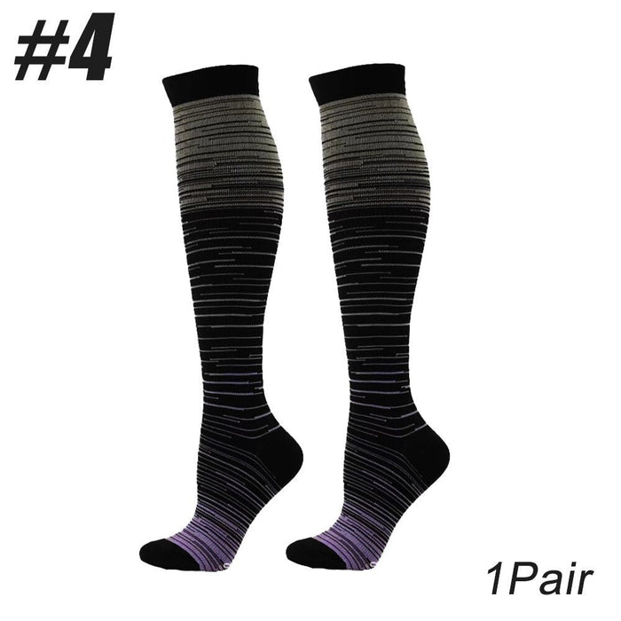 1Pair Copper Calf Compression Knee Long Socks for Running Nursing Hiking Travel