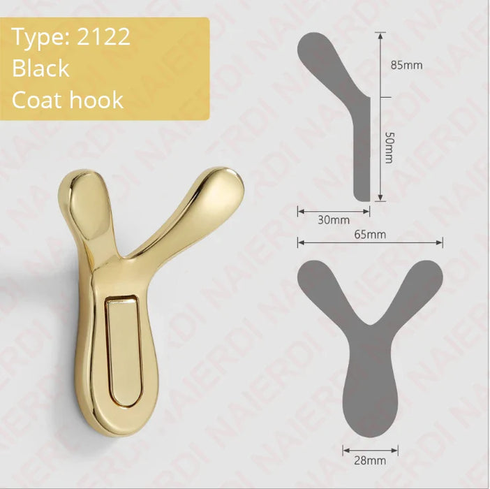 Zinc Alloy Deer Wall Hook For Clothes Hats Coats Keys