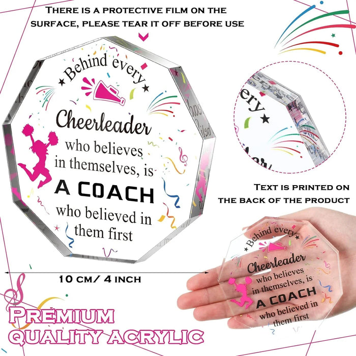 Acrylic Cheer Coach Plaque Cheerleading Appreciation Gift