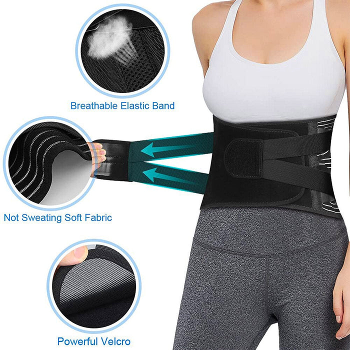 Lower Back Brace with 6 Stays and Removable Lumbar Pad For Sciatica Scoliosis