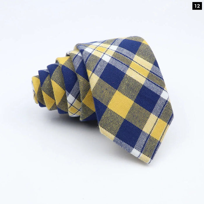 Cotton Plaid Ties For Weddings