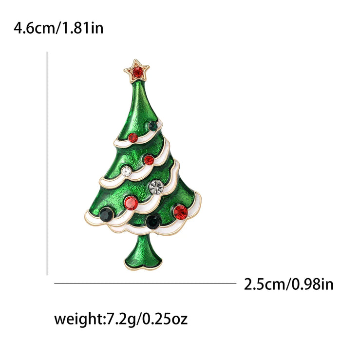 Christmas Tree Enamel Pin Womens Lapel