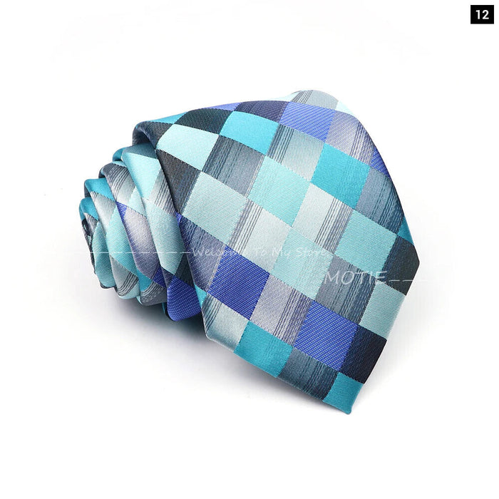 Colour Lattice Neckties For Business And Parties