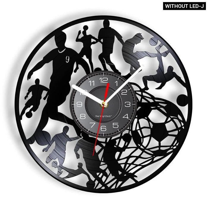 Soccer Trophy Vinyl Record Clock