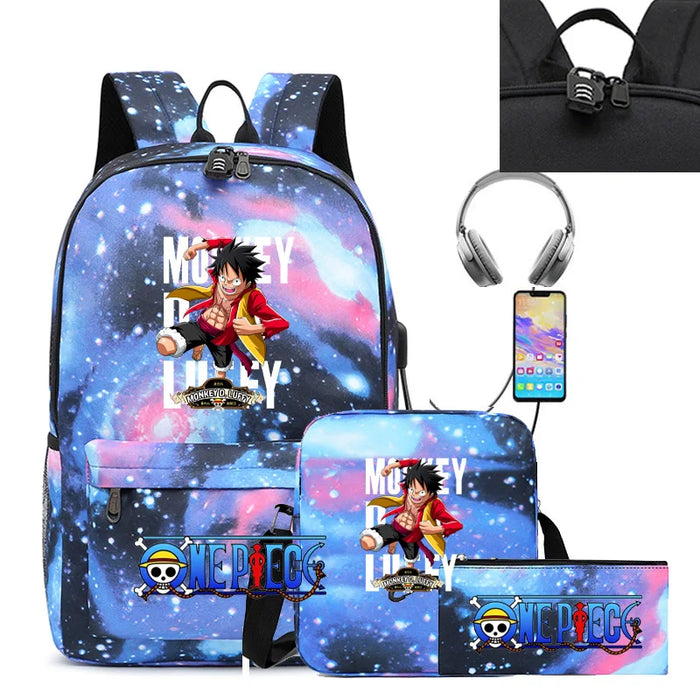 One Piece Luffy Schoolbag Set