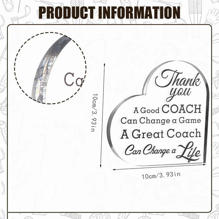 Coach Appreciation Gift Set Acrylic Desk Decor