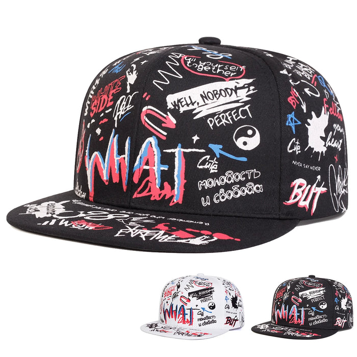 Adjustable Graffiti Print Baseball Cap / Hat