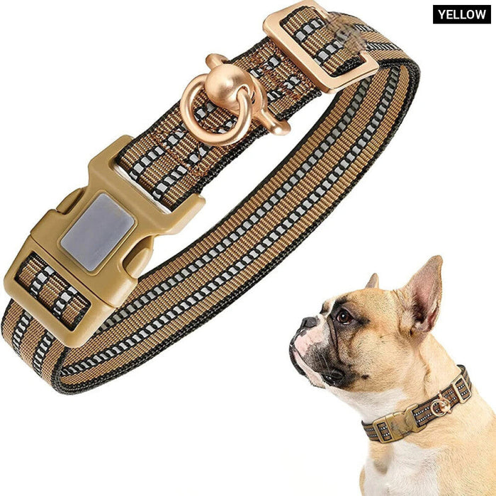 Heavy Duty Dog Collar Reflective Adjustable Com