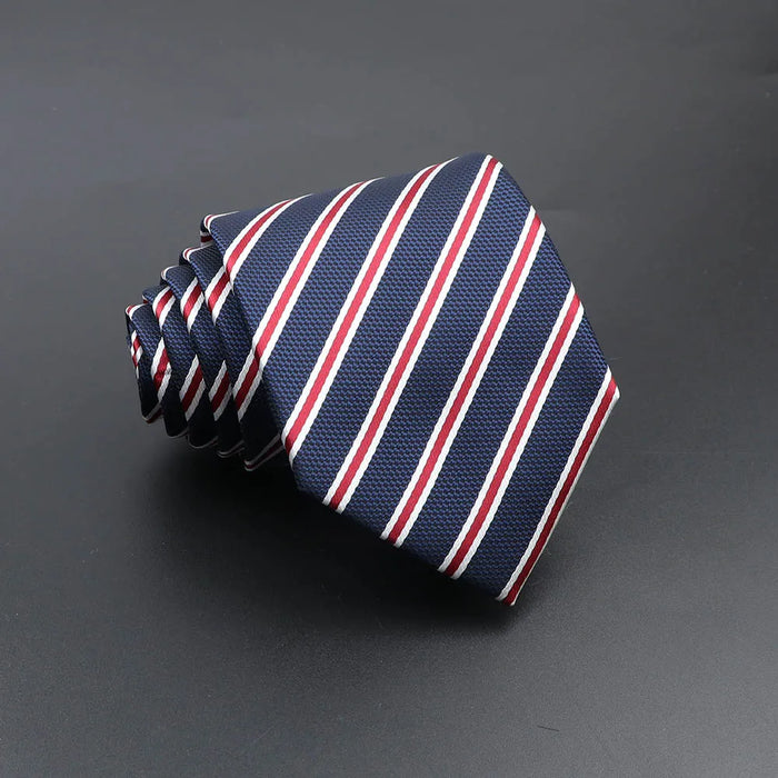 Blue Plaid Striped Tie 8Cm Classic Necktie For Mens Fashion For Daily Wear Weddings And Gifts