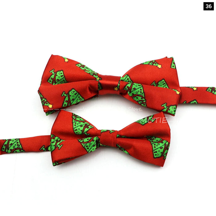 Christmas Bowtie Snowflake Pattern Polyester Parent-Child Wedding Party Accessories