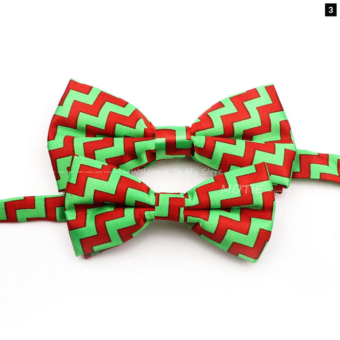 Christmas Bowtie Snowflake Pattern Polyester Parent-Child Wedding Party Accessories