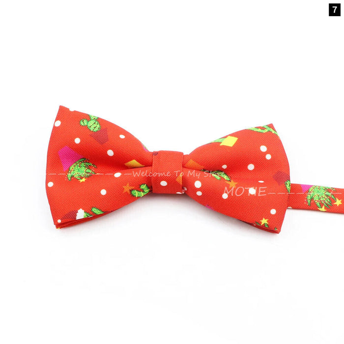 Christmas Milu Deer Bowties Festive Party And Wedding Accessory