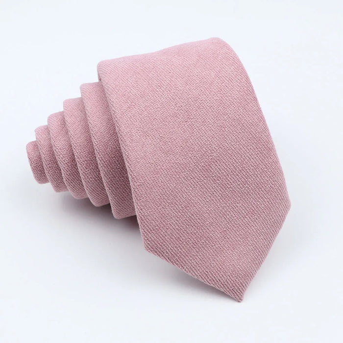 Colourful Cotton Corduroy Neck Tie 7Cm Skinny Wedding Party Tuxedo Accessory