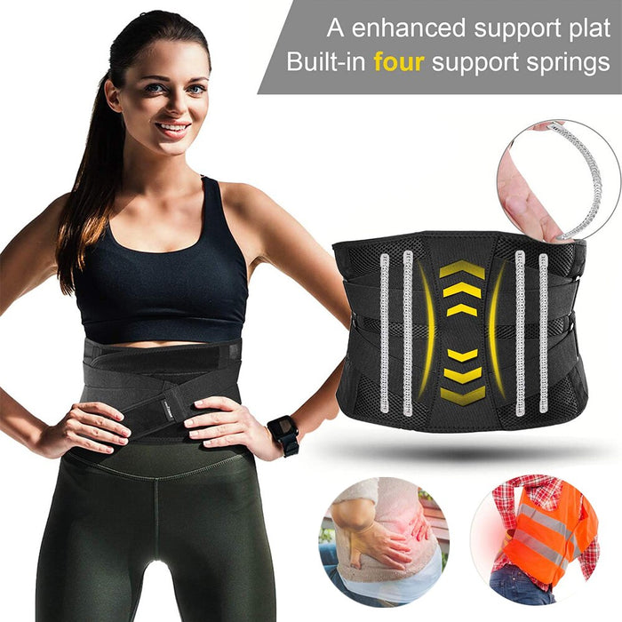 Adjustable Back Support Belt with Lumbar Pad for Work Heavy Lifting