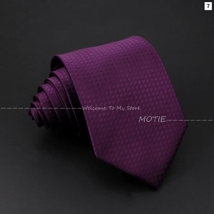 Mens Pink Purple Striped Tie For Business Weddings And Daily Wear